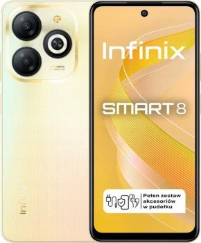 Smartfon Infinix Smart 8 3/64GB Shiny Gold Smartfon Infinix Smart 8 3/64GB Shiny Gold