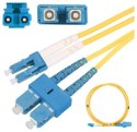 Extralink SC/UPC-LC/UPC | PVC, Jednomodowy, Duplex, G652D, 3mm, 1m
