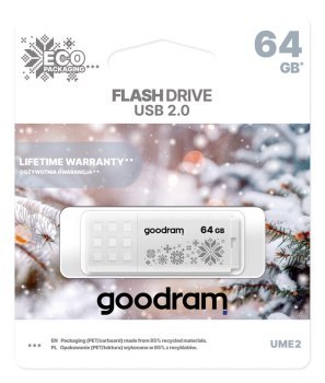 GOODRAM FLASHDRIVE 64GB UME2-WINTER WHITE USB 2.0 GOODRAM FLASHDRIVE 64GB UME2-WINTER WHITE USB 2.0