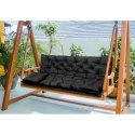 ZESTAW OGRODOWY 180x60x50CM + 2 PODUSZKI 42X42 CM CZARNY