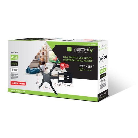 TECHLY UCHWYT ŚCIENNY TV LED/LCD 23-55 CALI 45KG O TECHLY UCHWYT ŚCIENNY TV LED/LCD 23-55 CALI 45KG O