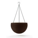 Doniczka wisząca Keter Sphere Planter brązowa
