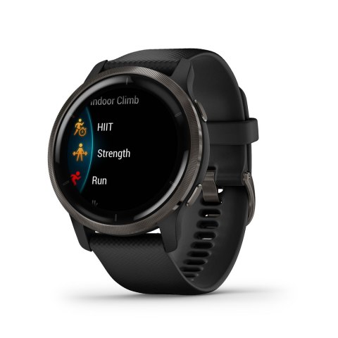 Zegarek Garmin Venu 2 (45 mm) Slate Stainless Steel Bezel / Black Case / Silicone Band Zegarek Garmin Venu 2 (45 mm) Slate Stainless Steel Bezel / Black Case / Silicone Band