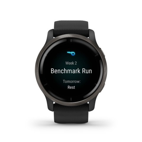 Zegarek Garmin Venu 2 (45 mm) Slate Stainless Steel Bezel / Black Case / Silicone Band Zegarek Garmin Venu 2 (45 mm) Slate Stainless Steel Bezel / Black Case / Silicone Band