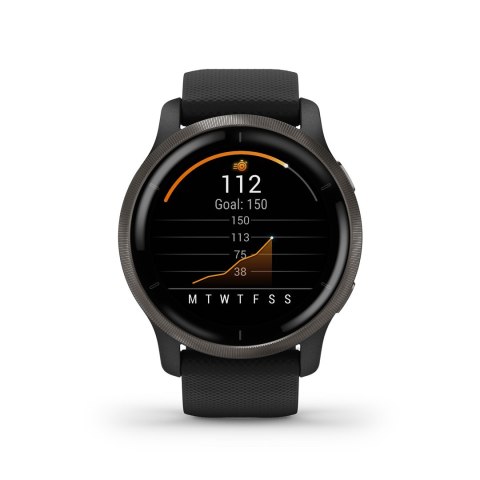 Zegarek Garmin Venu 2 (45 mm) Slate Stainless Steel Bezel / Black Case / Silicone Band Zegarek Garmin Venu 2 (45 mm) Slate Stainless Steel Bezel / Black Case / Silicone Band