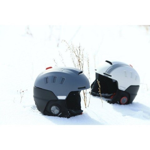 Kask narciarski Bluetooth 57-61cm Intercom/SOS biał Kask narciarski Bluetooth 57-61cm Intercom/SOS biał