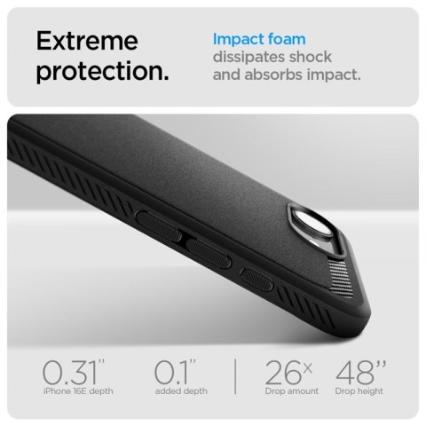 Spigen Rugged Armor Mag MagSafe - Etui do iPhone 16e (Matte Black) Spigen Rugged Armor Mag MagSafe - Etui do iPhone 16e (Matte Black)
