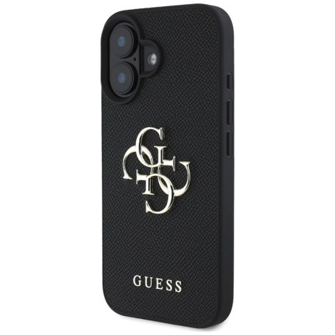 Guess Grained Big 4G Logo Small Classic Logo - Etui do iPhone 16 (czarny) Guess Grained Big 4G Logo Small Classic Logo - Etui do iPhone 16 (czarny)