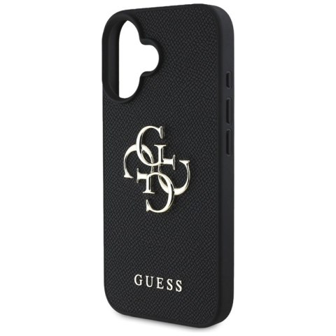 Guess Grained Big 4G Logo Small Classic Logo - Etui do iPhone 16 (czarny) Guess Grained Big 4G Logo Small Classic Logo - Etui do iPhone 16 (czarny)