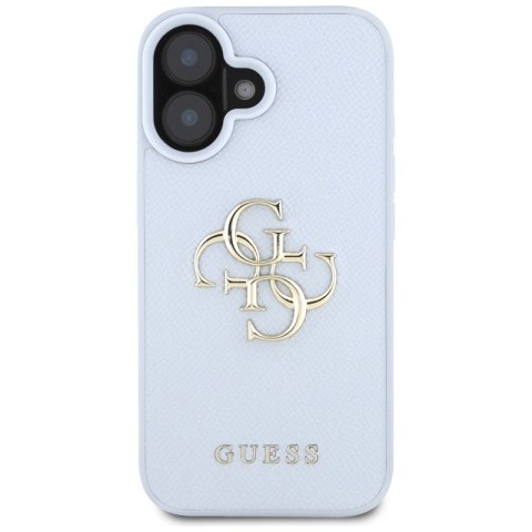 Guess Grained Big 4G Logo Small Classic Logo - Etui do iPhone 16 (niebieski) Guess Grained Big 4G Logo Small Classic Logo - Etui do iPhone 16 (niebieski)