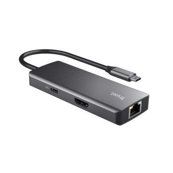 Multi-Port Adapter Trust DALYX 6-IN-1 USB-C Silver Multi-Port Adapter Trust DALYX 6-IN-1 USB-C Silver