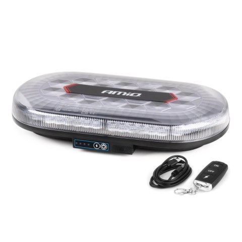 Belka ostrzegawcza bezprzewodowa led z pilotem r65 r10 326x186x63 26w 12v 24v amio-04369 Belka ostrzegawcza bezprzewodowa led z pilotem r65 r10 326x186x63 26w 12v 24v amio-04369