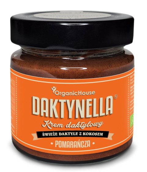 KREM KOKOSOWO - DAKTYLOWY POMARAŃCZA BEZGLUTENOWY BIO 190 g - ORGANICHOUSE (DAKTYNELLA) KREM KOKOSOWO - DAKTYLOWY POMARAŃCZA BEZGLUTENOWY BIO 190 g - ORGANICHOUSE (DAKTYNELLA)