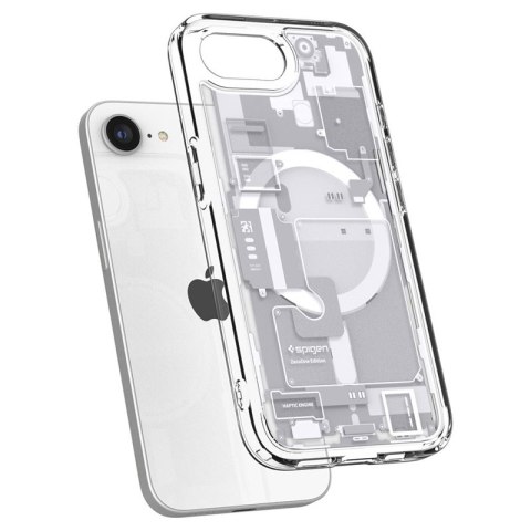 Spigen Ultra Hybrid Mag MagSafe - Etui do iPhone 16e (Zero One White) Spigen Ultra Hybrid Mag MagSafe - Etui do iPhone 16e (Zero One White)