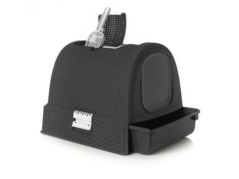 Toaleta dla kota Curver Pet Life grafitowa Toaleta dla kota Curver Pet Life grafitowa