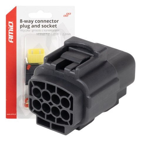 Złącze elektryczne wodoodporne zestaw 8 pin 2.2mm amio-04350 Złącze elektryczne wodoodporne zestaw 8 pin 2.2mm amio-04350