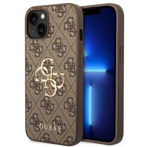Guess 4G Big Metal Logo - Etui iPhone 14 (brązowy) Guess 4G Big Metal Logo - Etui iPhone 14 (brązowy)