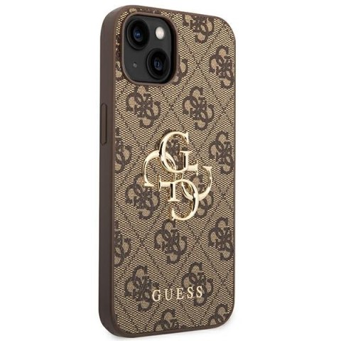 Guess 4G Big Metal Logo - Etui iPhone 14 (brązowy) Guess 4G Big Metal Logo - Etui iPhone 14 (brązowy)