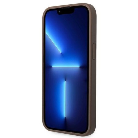 Guess 4G Big Metal Logo - Etui iPhone 14 (brązowy) Guess 4G Big Metal Logo - Etui iPhone 14 (brązowy)