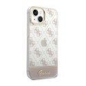 Guess 4G Stripe Script Logo Electroplated Pattern - Etui iPhone 14 Plus (różowy)