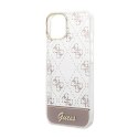 Guess 4G Stripe Script Logo Electroplated Pattern - Etui iPhone 14 Plus (różowy)
