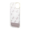 Guess 4G Stripe Script Logo Electroplated Pattern - Etui iPhone 14 Plus (różowy)