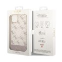 Guess 4G Stripe Script Logo Electroplated Pattern - Etui iPhone 14 Plus (różowy)