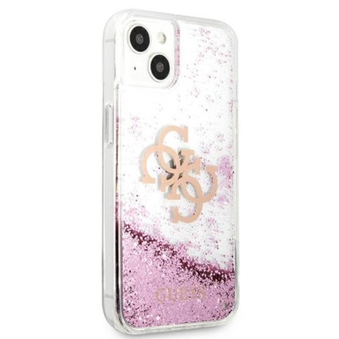 Guess Liquid Glitter 4G Big Logo - Etui iPhone 13 mini (różowy) Guess Liquid Glitter 4G Big Logo - Etui iPhone 13 mini (różowy)