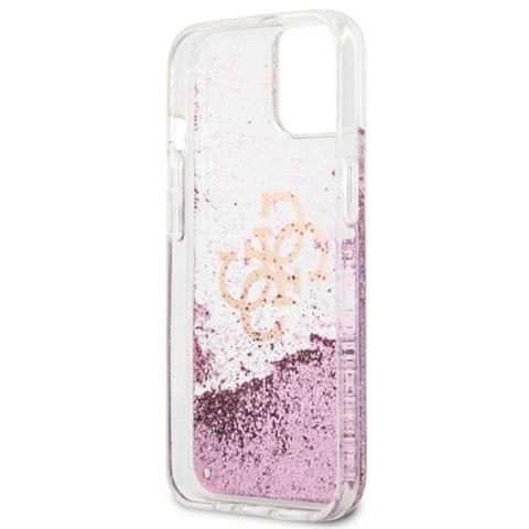 Guess Liquid Glitter 4G Big Logo - Etui iPhone 13 mini (różowy) Guess Liquid Glitter 4G Big Logo - Etui iPhone 13 mini (różowy)