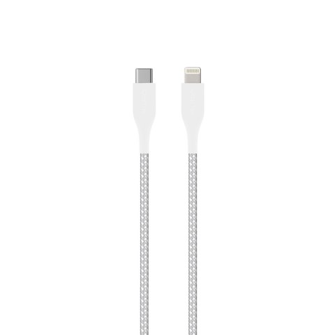 PURO Fabric Ultra Strong - Kabel w oplocie heavy duty USB-C / Lightning certyfikat MFi 1,2m (biały) PURO Fabric Ultra Strong - Kabel w oplocie heavy duty USB-C / Lightning certyfikat MFi 1,2m (biały)