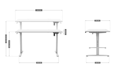 Biurko elektryczne MA-Leader 7.4 White Biurko elektryczne MA-Leader 7.4 White