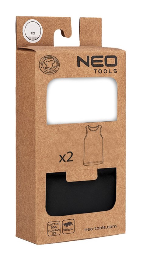 Podkoszulka 2-pack, biała, czarna, rozmiar M Podkoszulka 2-pack, biała, czarna, rozmiar M