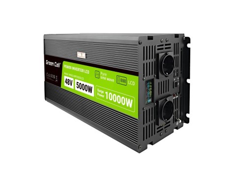 GREEN CELL PRZETWORNICA LCD 48V/230V 5000W/10000W CZYSTY SINUS INVGC48P5000LCD GREEN CELL PRZETWORNICA LCD 48V/230V 5000W/10000W CZYSTY SINUS INVGC48P5000LCD