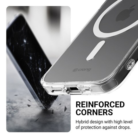 Crong Clear MAG Cover - Etui iPhone 16e MagSafe (przezroczysty) Crong Clear MAG Cover - Etui iPhone 16e MagSafe (przezroczysty)
