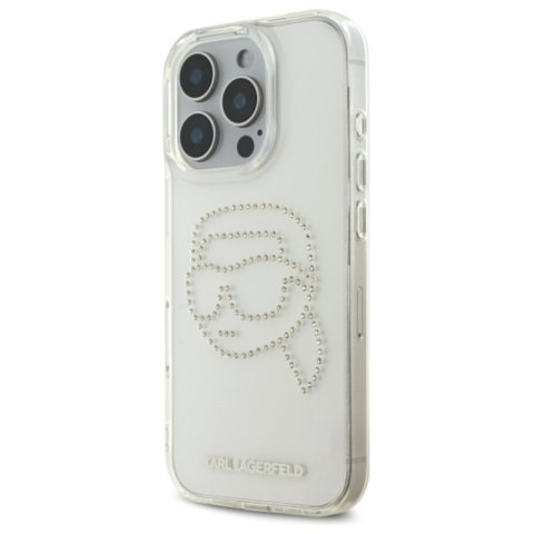 Karl Lagerfeld IML Rhinestones Karl Head - Etui do iPhone 16 Pro Max (przezroczysty) Karl Lagerfeld IML Rhinestones Karl Head - Etui do iPhone 16 Pro Max (przezroczysty)