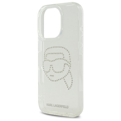 Karl Lagerfeld IML Rhinestones Karl Head - Etui do iPhone 16 Pro Max (przezroczysty) Karl Lagerfeld IML Rhinestones Karl Head - Etui do iPhone 16 Pro Max (przezroczysty)