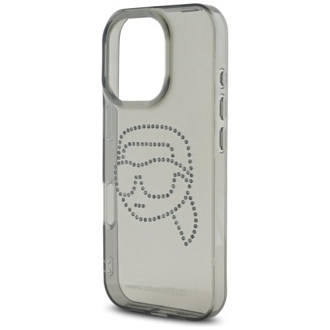 Karl Lagerfeld IML Rhinestones Karl Head - Etui do iPhone 16 Pro (czarny) Karl Lagerfeld IML Rhinestones Karl Head - Etui do iPhone 16 Pro (czarny)