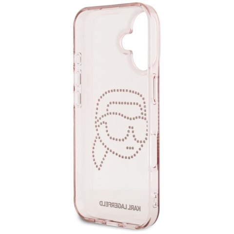 Karl Lagerfeld IML Rhinestones Karl Head - Etui do iPhone 16 (różowy) Karl Lagerfeld IML Rhinestones Karl Head - Etui do iPhone 16 (różowy)