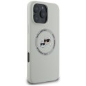 Karl Lagerfeld Silicone Double Heads And Circle MagSafe - Etui do iPhone 16 Pro (beżowy)