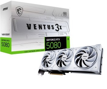 Karta graficzna MSI GeForce RTX 5080 16GB VENTUS 3X OC WHITE GDDR7 Karta graficzna MSI GeForce RTX 5080 16GB VENTUS 3X OC WHITE GDDR7