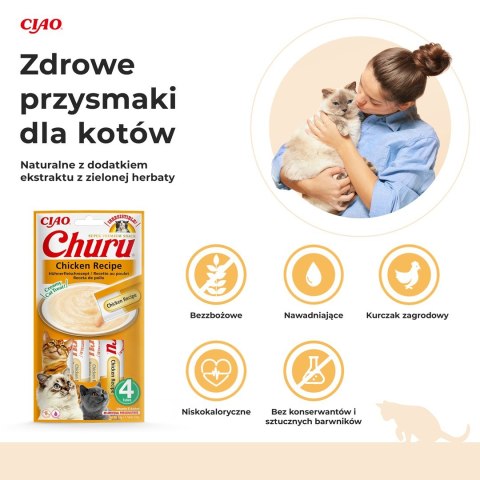 INABA CHURU kurczak przysmak kot 4x14g INABA CHURU kurczak przysmak kot 4x14g