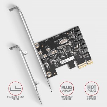 Adapter wewnętrzny Axagon PCES-SJ2 PCIe do 6x SATA 6Gb/s Adapter wewnętrzny Axagon PCES-SJ2 PCIe do 6x SATA 6Gb/s
