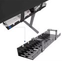 DA263 Organizer na kable pod biurko blat czarny
