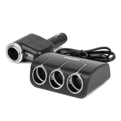 Rozdzielacz gniazda zapalniczki z ładowarką i żarnikiem 12v 24v 120w 80cm amio-04360 Rozdzielacz gniazda zapalniczki z ładowarką i żarnikiem 12v 24v 120w 80cm amio-04360