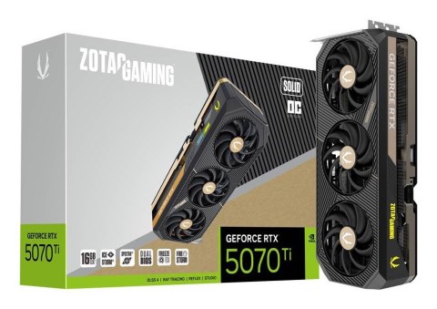 Karta graficzna ZOTAC GAMING GeForce RTX 5070 Ti 16GB SOLID OC Karta graficzna ZOTAC GAMING GeForce RTX 5070 Ti 16GB SOLID OC