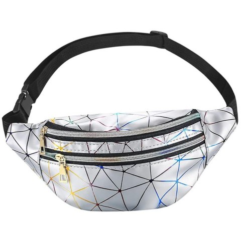 BQ58A Saszetka nerka biodrówka silver BQ58A Saszetka nerka biodrówka silver
