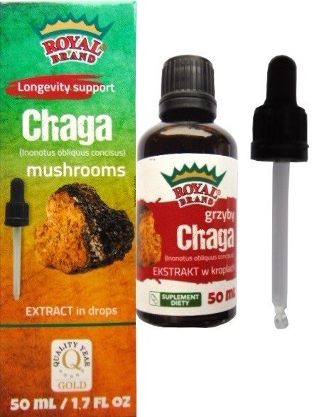 EKSTRAKT Z GRZYBÓW CHAGA 50 ml - ROYAL BRAND EKSTRAKT Z GRZYBÓW CHAGA 50 ml - ROYAL BRAND