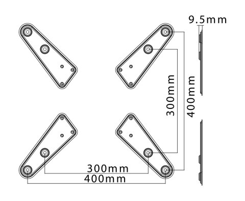 Przejściówka VESA do uchwytów LED/LCD Przejściówka VESA do uchwytów LED/LCD
