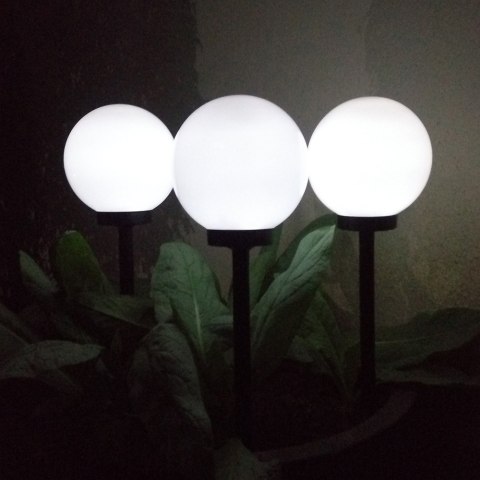 Solarna lampa wolnostojąca ogrodowa GreenBlue, kula 15x15x48cm, bialy LED, GB121 Solarna lampa wolnostojąca ogrodowa GreenBlue, kula 15x15x48cm, bialy LED, GB121