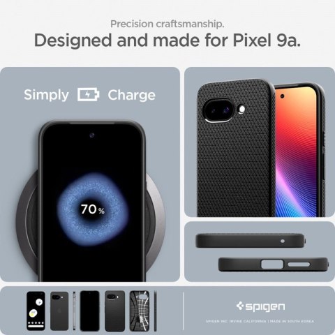 Spigen Liquid Air - Etui do Google Pixel 9a (Matte Black) Spigen Liquid Air - Etui do Google Pixel 9a (Matte Black)